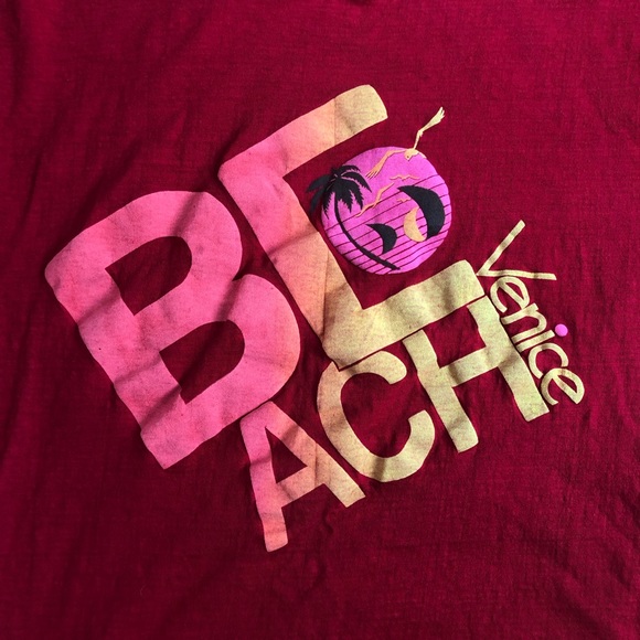 VINTAGE 80s/ 90s Venice Beach T Shirt Surf Wear Gear - Picture 10 of 11